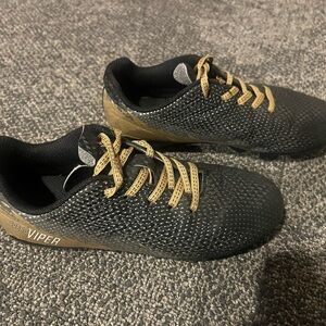 DSG Kids Speed Viper Black and Gold Shoes